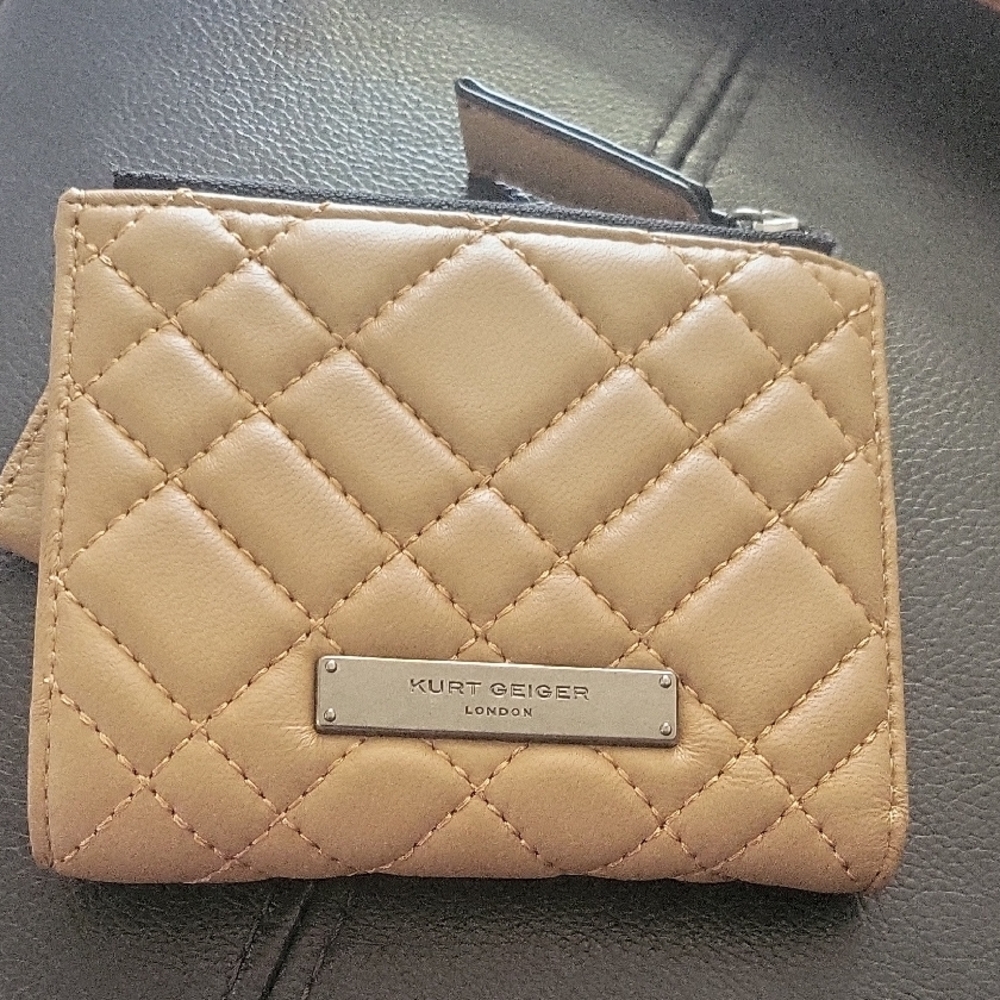 Kurt Geiger Quilted Beige Wallet